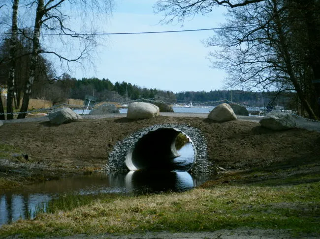 Den nya rörbron i Isättravik
